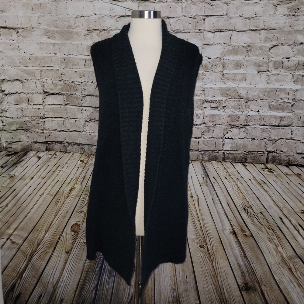 LOFT Sleeveless Cardigan Size XS/S Green/Black